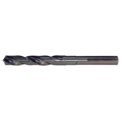 49/64 RHS / RHC HSS 118 Degree Radial Point 1/2 Reduced Shank Silver & Deming Drill - Steam Oxide - Exact Industrial Supply