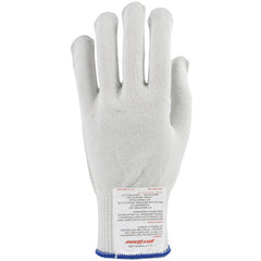 ‎22-770M Gloves Made w/Dyneema - Silica Fiber with Dyneema and a Polyester Cover - Heavy Weight - Wht - Exact Industrial Supply