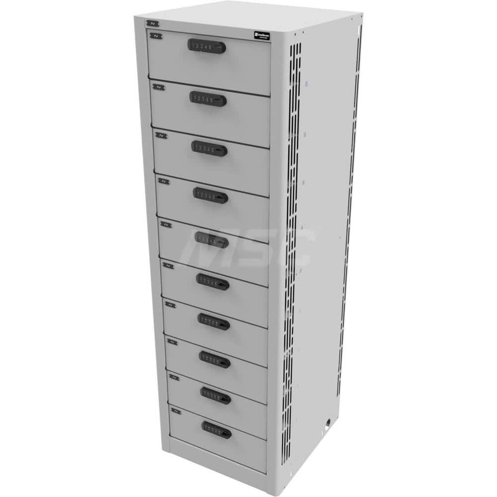 Locker: 16.5″ Wide, 16.5″ Deep, 51″ High Black & Light Gray, Steel