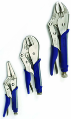 3 Piece - Asst Jaw Cushion Grip Locking Plier Set - Caliber Tooling