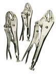 3 Piece - Curved Jaw Locking Plier Set - Caliber Tooling