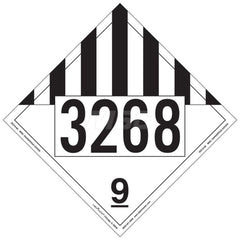 DOT Placards & Holders; Type: Placard; Legend: Misc Dangerous Goods; Legend: Misc Dangerous Goods; Material: Vinyl; Message or Graphic: Misc Dangerous Goods; Legend Color: Black; Material: Vinyl; Compliance Specifications: DOT 49 CFR 172.519; Placard Coat