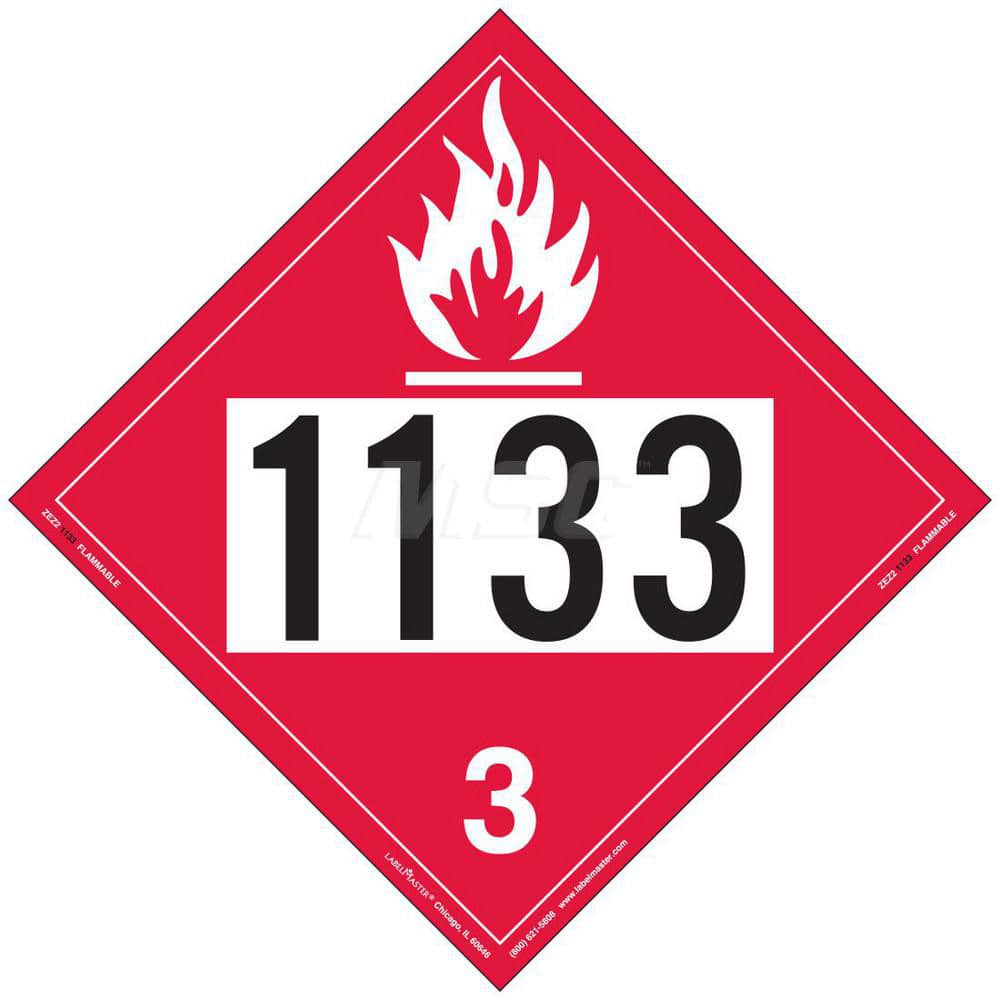 DOT Placards & Holders; Type: Placard; Legend: Flammable Liquid; Legend: Flammable Liquid; Material: Vinyl; Message or Graphic: Flammable Liquid; Legend Color: Red; Material: Vinyl; Compliance Specifications: DOT 49 CFR 172.519; Placard Coating: UV; Langu