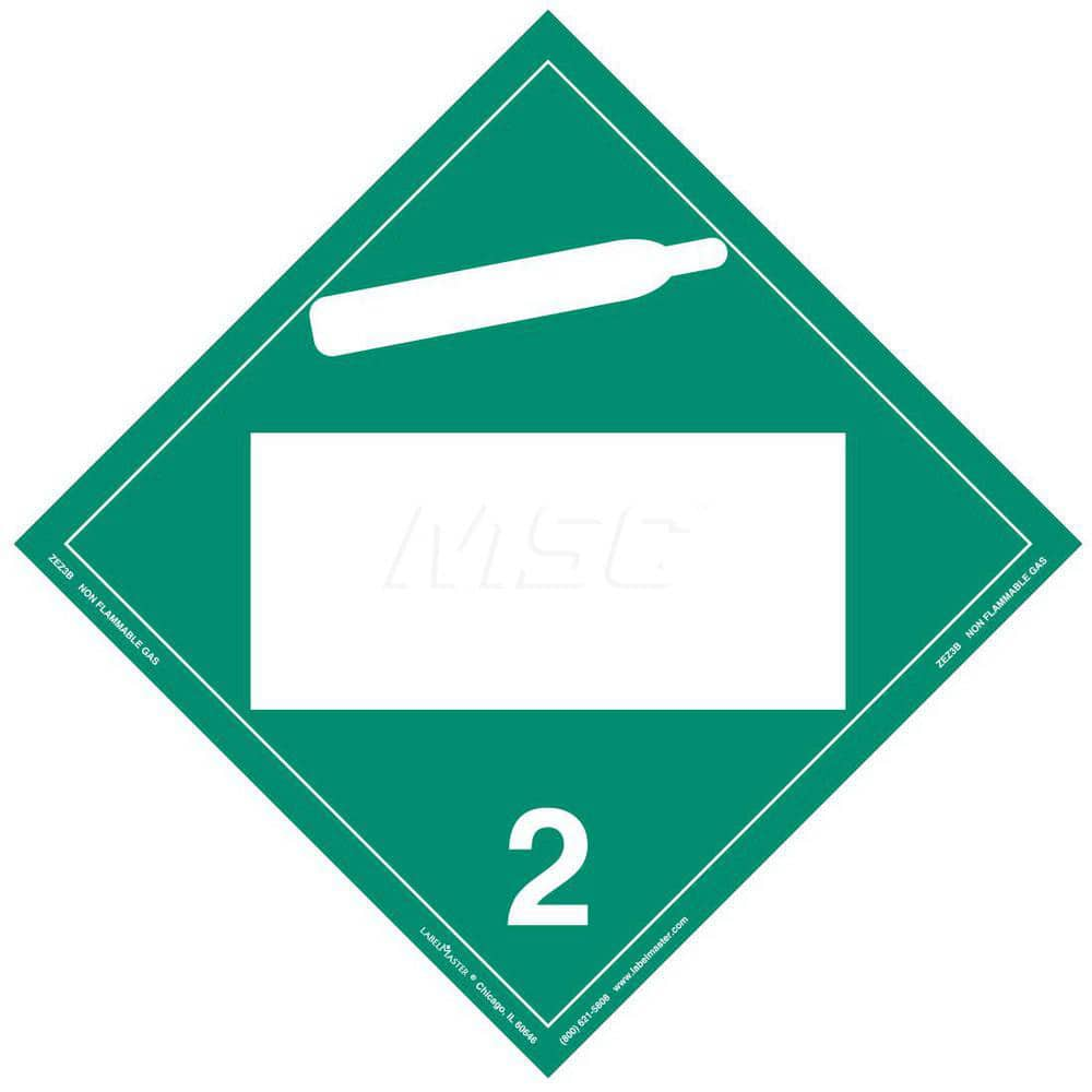 DOT Placards & Holders; Type: Placard; Legend: Non-Flammable Gas; Legend: Non-Flammable Gas; Material: Vinyl; Message or Graphic: Non-Flammable Gas; Legend Color: Green; Material: Vinyl; Compliance Specifications: DOT 49 CFR 172.519; Placard Coating: UV;