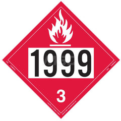 DOT Placards & Holders; Type: Placard; Legend: Flammable Liquid; Legend: Flammable Liquid; Material: Vinyl; Message or Graphic: Flammable Liquid; Legend Color: Red; Material: Vinyl; Compliance Specifications: DOT 49 CFR 172.519; Placard Coating: UV; Langu