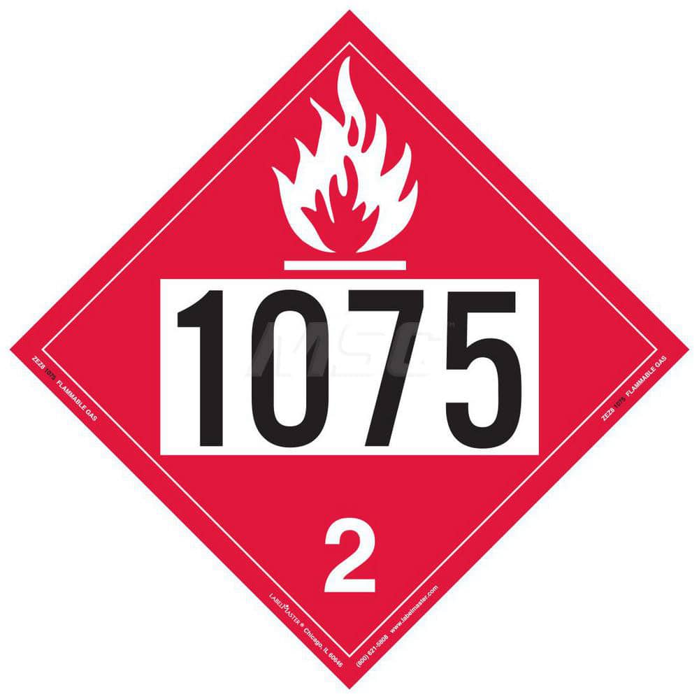 DOT Placards & Holders; Type: Placard; Legend: Flammable Liquid; Legend: Flammable Liquid; Material: Vinyl; Message or Graphic: Flammable Liquid; Legend Color: Red; Material: Vinyl; Compliance Specifications: DOT 49 CFR 172.519; Placard Coating: UV; Langu