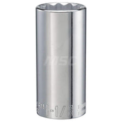 Hand Socket: 1/2″ Drive, 1-1/8″ Socket, 12-Point Chrome-Plated & Polished