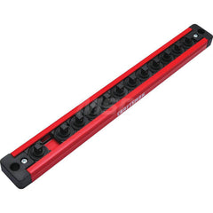 Socket Holders & Trays; Type: Socket Rail; Drive Size: 1/4 in; Holds Number of Pieces: 16; Color: Black