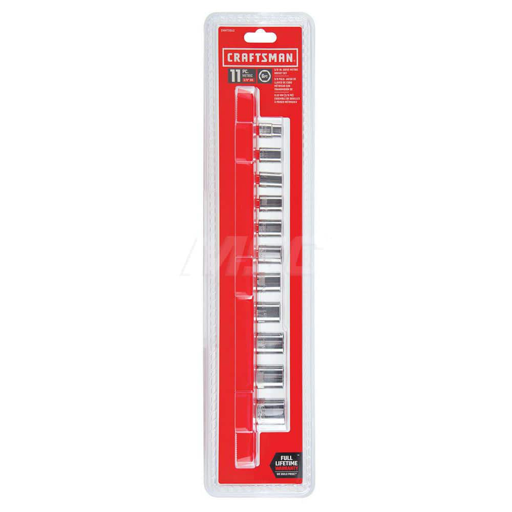 Socket Set: 3/8″ Drive 6 Point, Full Polish