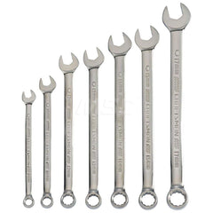 Wrench Set: 7 Pc, Metric Chrome-Plated