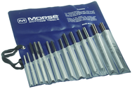 14 Piece-Range Metric Over / Under 4-12mm-HSS-Bright Straight Shank/Straight Flute-Plastic Pouch Chucking Reamers - Caliber Tooling