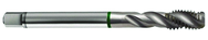 M12x1.5 6H 3-Flute Cobalt Green Ring Semi-Bottoming 40 degree Spiral Flute Tap-Bright - Caliber Tooling