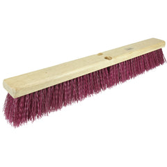 24″ - Red-Brown Heavy Sweeping Broom Without Handle - Caliber Tooling