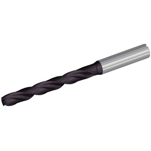 17.5 mm Dia. × 18 mm Shank × 135 mm Flute Length × 185 mm OAL, 132°, TiAlN, Coolant Thru, Round Solid Carbide Drill - Exact Industrial Supply