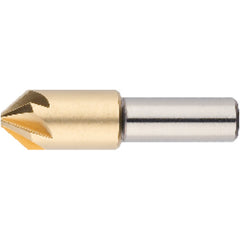 1/4″ Cutting Dia. 1/4″Shank Dia, 6 Flute, 90 Degrees, HSSCo Countersink Series/List #1755 - Caliber Tooling