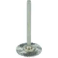 3/4″ Miniature Wire Wheel, .005″ Stainless Steel Fill, 1/8″ Stem - Caliber Tooling