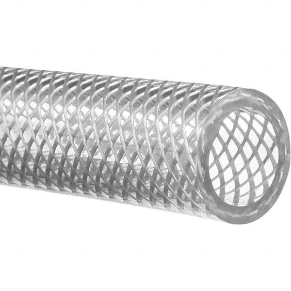 Value Collection - 1" ID x 1-1/4" OD, 10' Long, PVC Reinforced (FDA) Tube - Clear, 120 Max psi, -50 to 150°F - Caliber Tooling