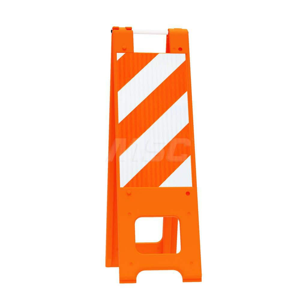 Barrier Parts & Accessories; Type: Sign Stand; Color: Orange; Height (Decimal Inch): 45.000000; Base Material: Polyethylene; Length (Inch): 3; Width (Inch): 13; Finish/Coating: Orange; For Use With: Indoor & Outdoor; Material: Plastic; Tape Color: Orange/