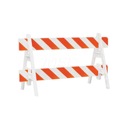 Traffic Barricades; Type: A-Frame; Barricade Height (Inch): 40; Material: Plastic; Barricade Width (Inch): 29; Reflective: Yes; Compliance: None; Color: White; Weight (Lb.): 6.0000; Top Panel Height (Inch): 8; Top Panel Width (Inch): 72; Bottom Panel Heig