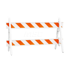 Pedestrian Barrier Kits; Type: A-Frame Barricade Set; Post/Base Material: Plastic; Rope/Chain Material: Polyethylene; Post/Base Color: White; Height (Inch): 42.0; Contents: (2) 28 in W x 42 in H Two White Plastic A-Frame Legs; (2) 10 ft L x 7.75 in H x 1.