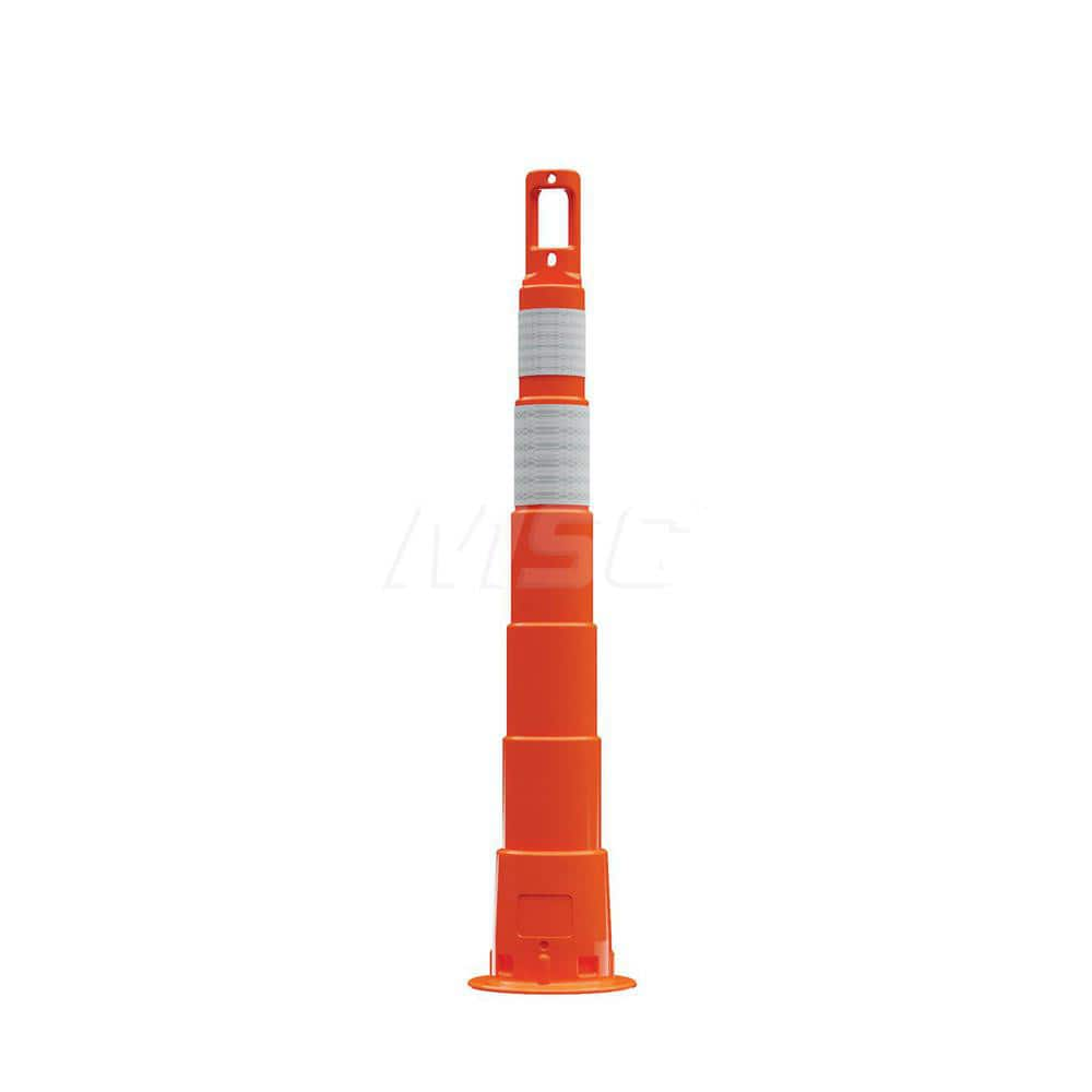 Traffic Barrels, Delineators & Posts; Type: Channelizing Cone; Material: Polyethylene; Reflective: Yes; Base Needed: Yes; Height (Inch): 50.4; Width (Inch): 7-3/4; Additional Information: Series: 650R1; Stripe Color: White; Dimensions: 42 in Without Handl