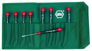 8 Piece - Precision Slotted Screwdriver Set - #26093 - Includes: .8 - 4.0mm PicoFinish - Canvas Pouch - Caliber Tooling