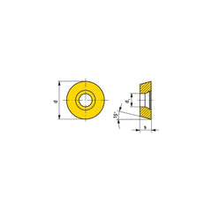 Milling Insert:  RDHX 0501M0FN H216T,  H216T,  Solid Carbide N/A Finish,