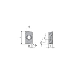 Milling Insert:  APKT 1003PDSR-29M CTPP235,  CTPP235,  Solid Carbide N/A Finish,