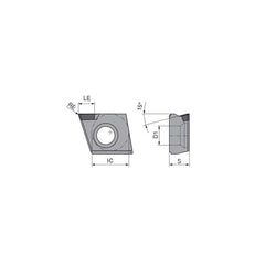 Milling Insert:  ZNHW 1205EOER-1002 CTL3215,  CTL3215,  Cubic Boron Nitride N/A Finish,