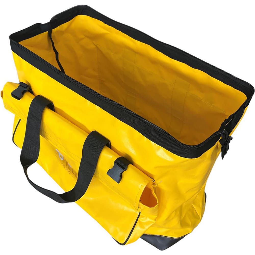 Tool Bags & Tool Totes; Closure Type: Zipper; Material: Vinyl; Nylon; Overall Width: 24; Overall Depth: 10 in; Overall Height: 19 in; Color: Yellow; Insulated: No; Features: Adjustable Straps; Outside Pockets; Heavy Vinyl Coated; Number Of Pockets: 3.000