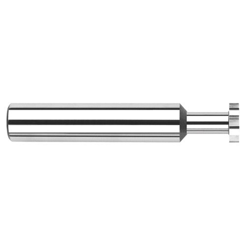 0.5000″ (1/2″) Cutter Diameter × 0.0620″ (1/16″) Width × 0.2500″ (1/4″) Neck Length Carbide Square Deep Keyseat Cutter, 8 Flutes - Exact Industrial Supply