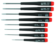 8 Piece - .050 - 5/32" - Precision Ball End Hex Inch Screwdriver Set - Caliber Tooling