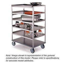 Lakeside - Carts; Type: Utility Cart ; Load Capacity (Lb.): 500.000 ; Number of Slots: 0 ; Number of Shelves: 6 ; Width (Inch): 22-1/4 ; Length (Inch): 51-3/8 - Exact Industrial Supply