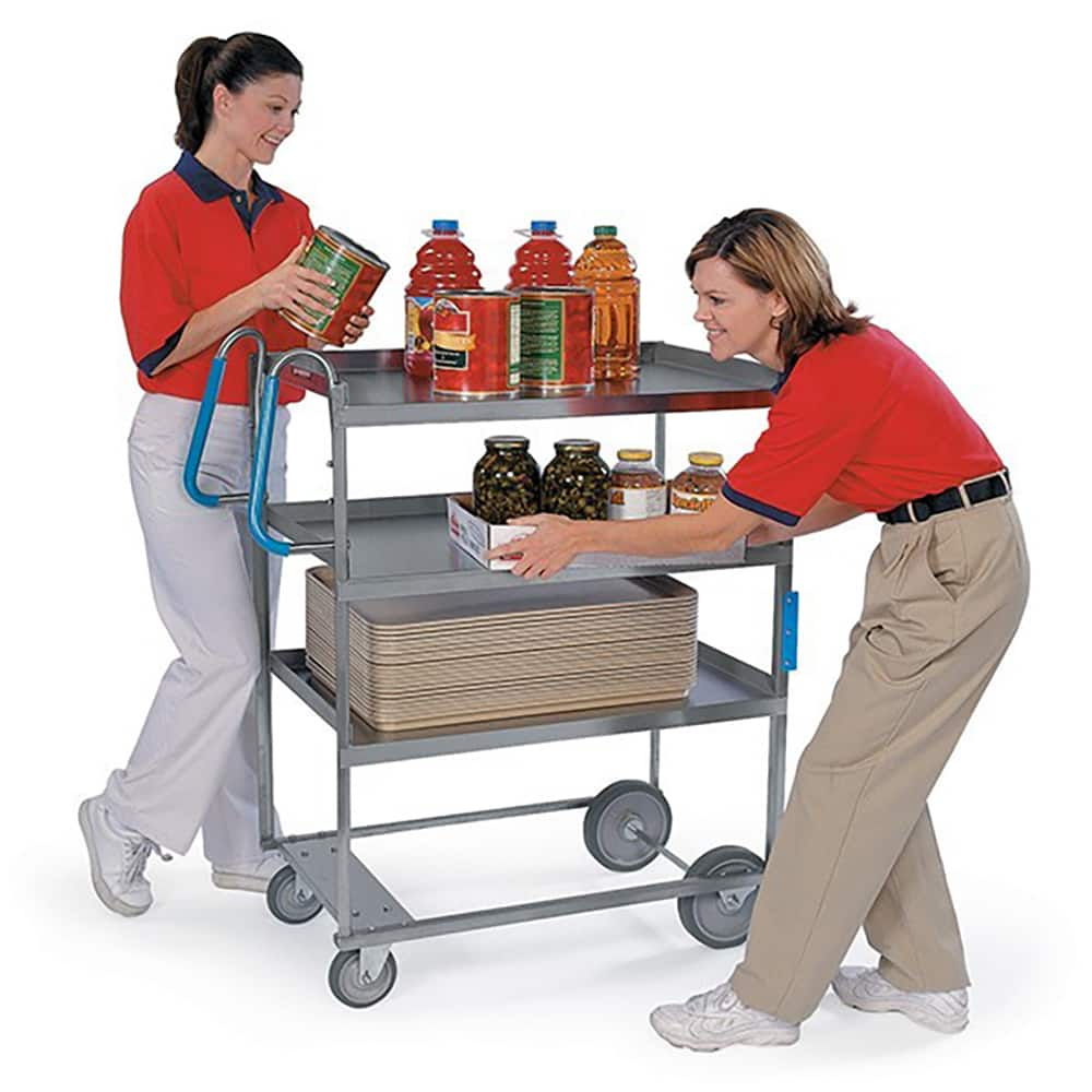 Lakeside - Carts; Type: Utility Cart ; Load Capacity (Lb.): 700.000 ; Number of Slots: 0 ; Number of Shelves: 3 ; Width (Inch): 21-5/8 ; Length (Inch): 41-3/8 - Exact Industrial Supply