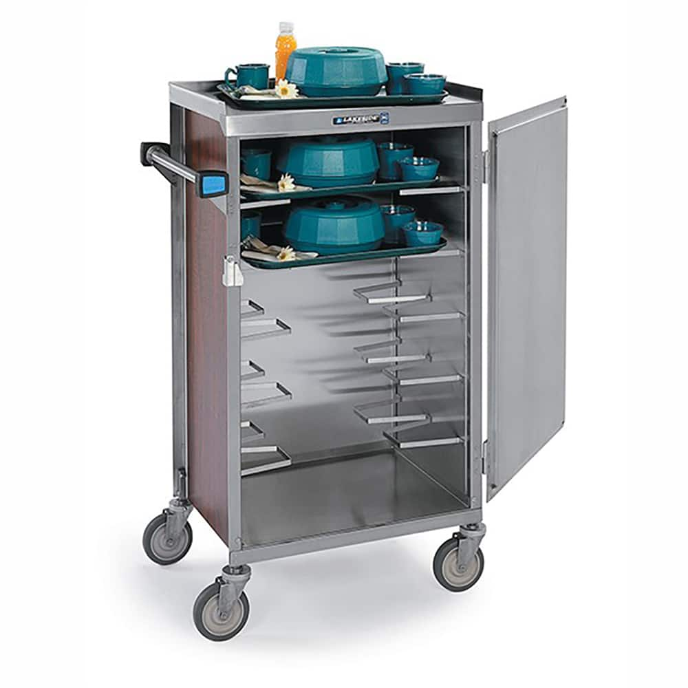 Lakeside - Carts; Type: Tray Delivery Cart ; Load Capacity (Lb.): 250.000 ; Number of Slots: 6 ; Number of Shelves: 0 ; Width (Inch): 17-1/4 ; Length (Inch): 25-1/8 - Exact Industrial Supply