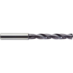 Jobber Length Drill Bit: 0.4488″ Dia, 142 °, Solid Carbide ALtima Plus Finish, 4.6457″ OAL, Right Hand Cut, Helical Flute, Straight-Cylindrical Shank