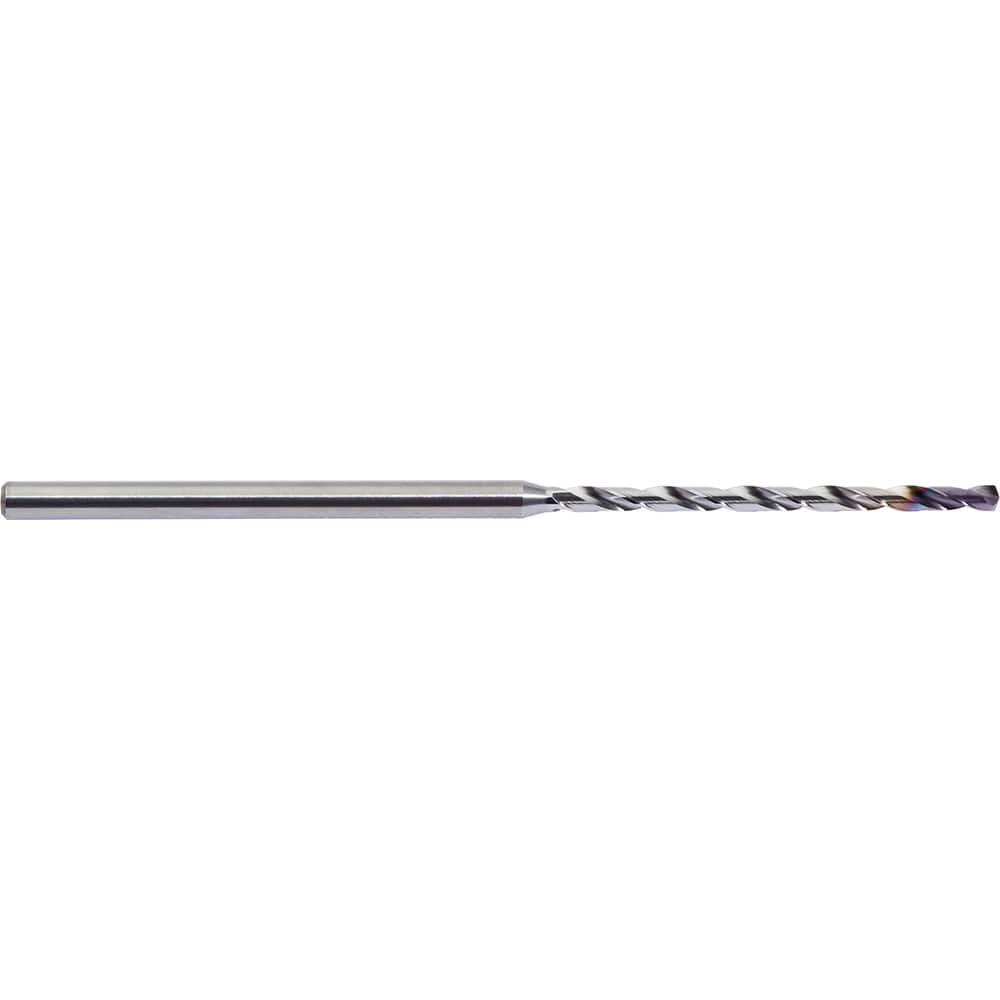 Micro Drill Bit: 0.0394″ Dia, 140 °, Solid Carbide ALtima Finish, RH Cut, Helical Flute, Straight-Cylindrical Shank