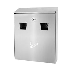 Alpine Industries - Cigarette-Waste Receptacles & Butt Cans; Type: Cigarette Disposal Station ; Material: Stainless Steel ; Wall Mount: Yes ; Height (Inch): 10.5 ; Width (Decimal Inch): 10.5000 ; Color/Finish: Stainless Steel - Exact Industrial Supply