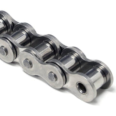 Shuster - 120SS-1RIVX10, 1-1/2" Pitch, ANSI 120SS, Stainless Steel Roller Chain - Exact Industrial Supply