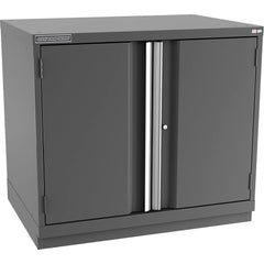 Champion Tool Storage - Storage Cabinets; Type: Bench-Height Standard Plus Wide Door Cabinet ; Width (Inch): 40-1/4 ; Depth (Inch): 28-1/2 ; Height (Inch): 35-7/8 ; Number of Shelves: 3 ; Material: Steel - Exact Industrial Supply