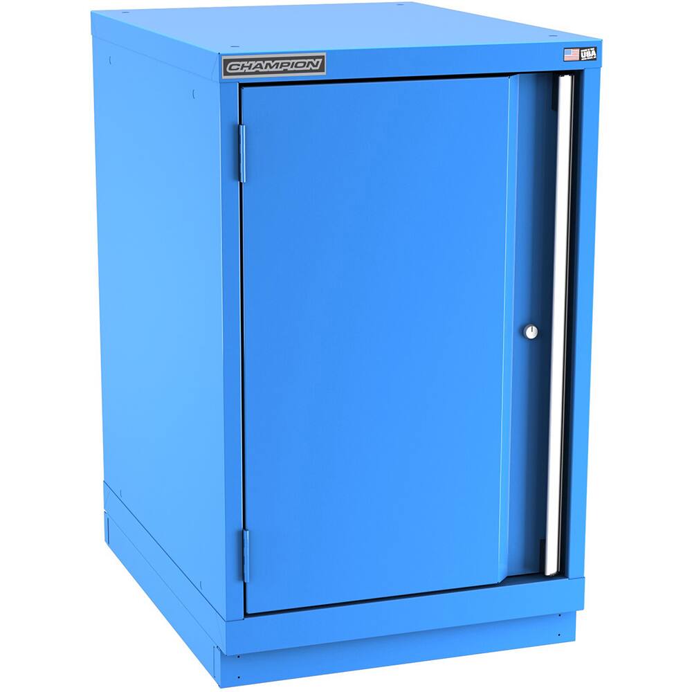 Champion Tool Storage - Storage Cabinets; Type: Bench-Height Narrow Wide Door Cabinet ; Width (Inch): 22-3/16 ; Depth (Inch): 28-1/2 ; Height (Inch): 35-7/8 ; Number of Shelves: 3 ; Material: Steel - Exact Industrial Supply