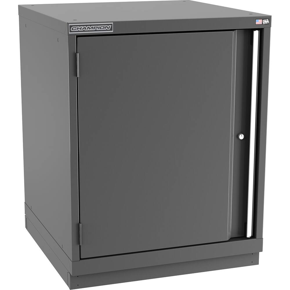 Champion Tool Storage - Storage Cabinets; Type: Bench-Height Standard Wide Door Cabinet ; Width (Inch): 28-1/4 ; Depth (Inch): 28-1/2 ; Height (Inch): 35-7/8 ; Number of Shelves: 3 ; Material: Steel - Exact Industrial Supply