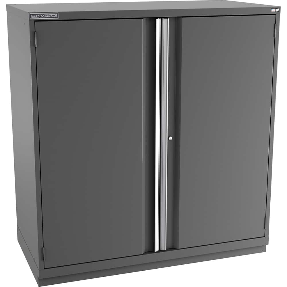 Champion Tool Storage - Storage Cabinets; Type: Eye-Level Height Double Wide Door Cabinet ; Width (Inch): 56-1/2 ; Depth (Inch): 28-1/2 ; Height (Inch): 59-1/2 ; Number of Shelves: 5 ; Material: Steel - Exact Industrial Supply