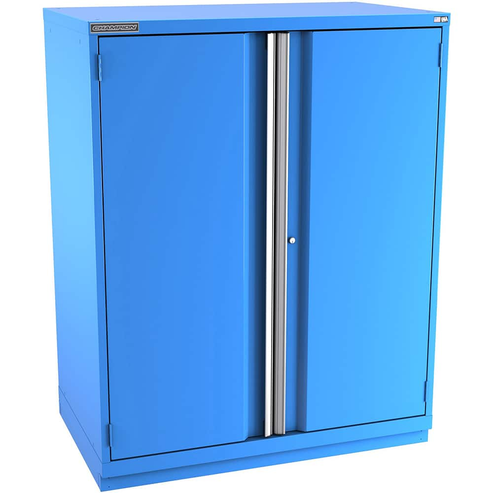 Champion Tool Storage - Storage Cabinets; Type: Eye-Level Height Extra Wide Door Cabinet ; Width (Inch): 47 ; Depth (Inch): 28-1/2 ; Height (Inch): 59-1/2 ; Number of Shelves: 5 ; Material: Steel - Exact Industrial Supply