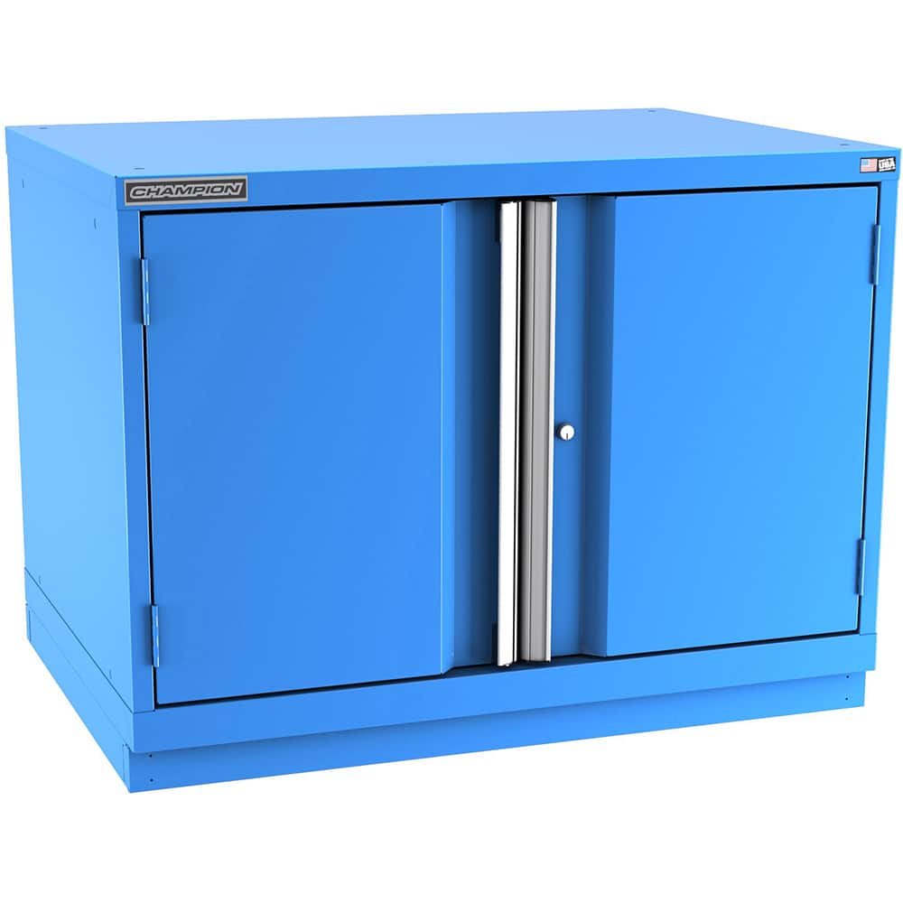 Champion Tool Storage - Storage Cabinets; Type: Desk-Height Standard Plus Wide Door Cabinet ; Width (Inch): 40-1/4 ; Depth (Inch): 28-1/2 ; Height (Inch): 29-7/8 ; Number of Shelves: 2 ; Material: Steel - Exact Industrial Supply