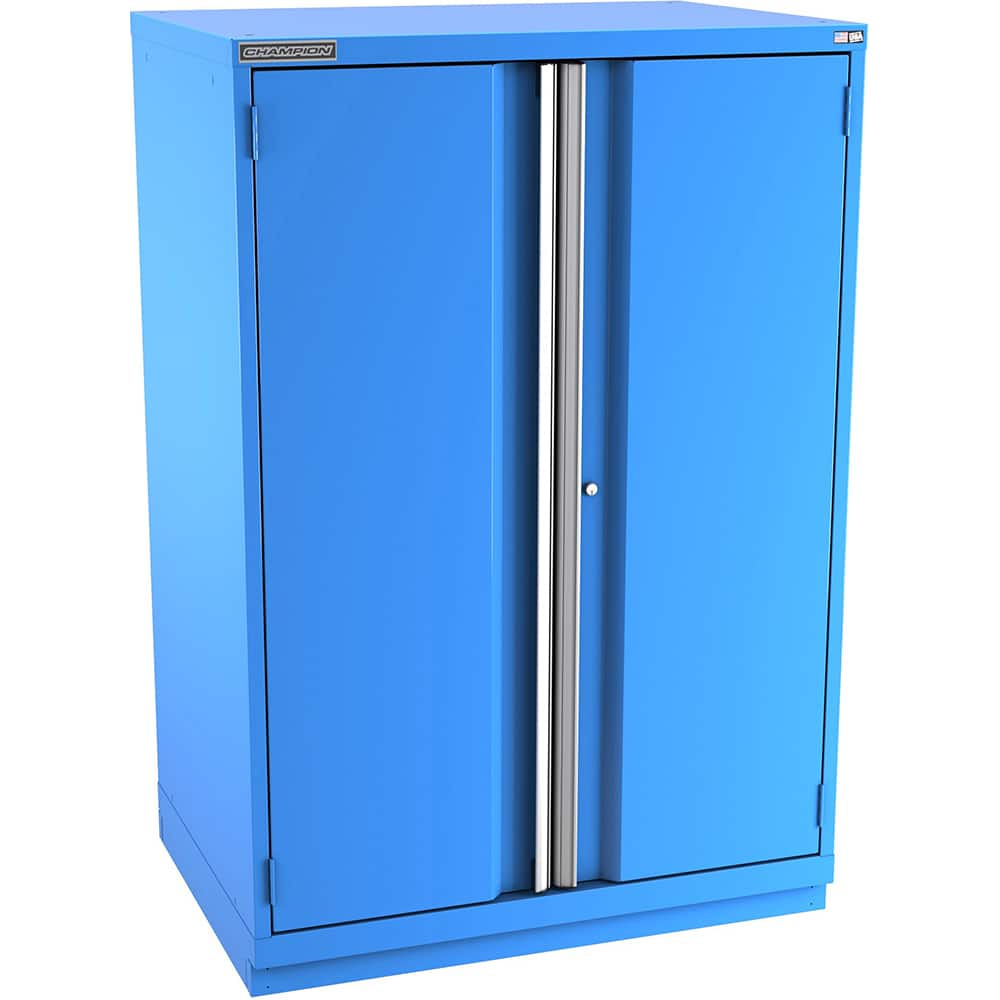 Champion Tool Storage - Storage Cabinets; Type: Eye-Level Height Standard Plus Wide Door Cabinet ; Width (Inch): 40-1/4 ; Depth (Inch): 28-1/2 ; Height (Inch): 59-1/2 ; Number of Shelves: 5 ; Material: Steel - Exact Industrial Supply