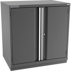 Champion Tool Storage - Storage Cabinets; Type: Counter-Height Standard Plus Wide Door Cabinet ; Width (Inch): 40-1/4 ; Depth (Inch): 28-1/2 ; Height (Inch): 41-3/4 ; Number of Shelves: 3 ; Material: Steel - Exact Industrial Supply