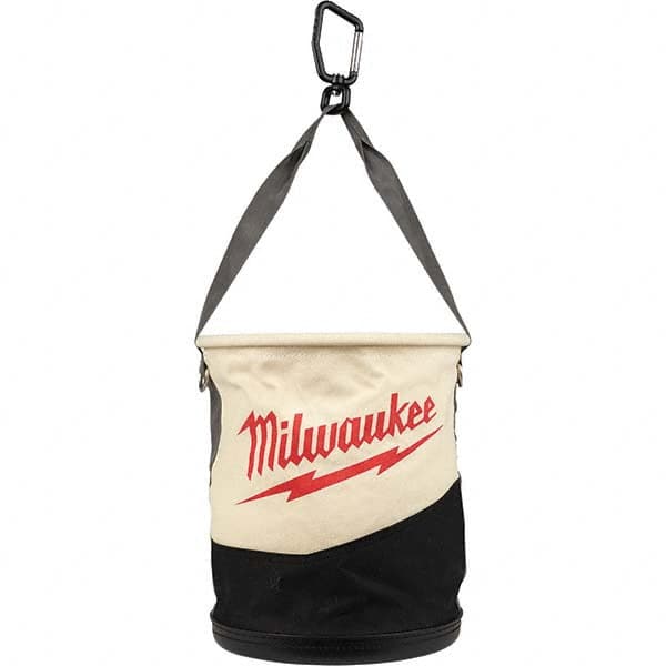 Milwaukee Tool - 2 Pocket, Canvas, Tan/Black Bucket Tool Organizer - Caliber Tooling