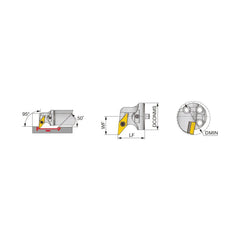 Replaceable Boring Bar Heads; Compatible Insert Style: VCMT; Compatible Insert Size Code: 332; Tool Material: Steel; Multi-use Tool: Yes; Lead Angle: 93.000; Through Coolant: Normal Pressure; For Shank Diameter: 1.5750 in; Cutting Tool Application: Facing