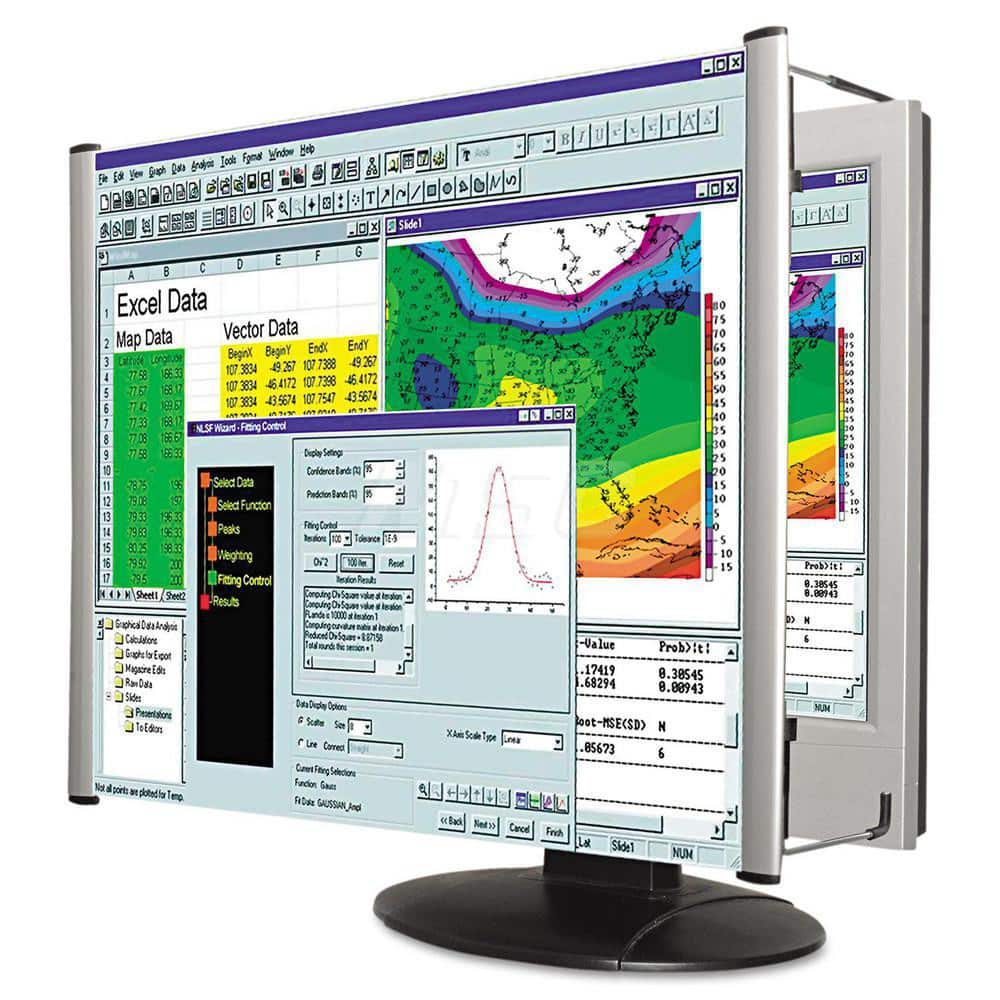 Kantek - Office Machine Supplies & Accessories; Office Machine/Equipment Accessory Type: Monitor Filter ; For Use With: 19" LCD ; Contents: Microfiber Cleaning Cloth - Exact Industrial Supply